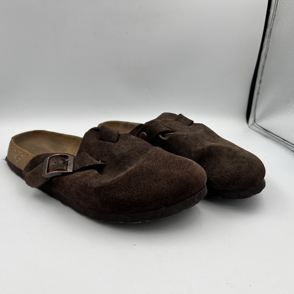 Betula by Birkenstock Classic Boston Mule Clogs Suede Leather UK 39 US L8 M6